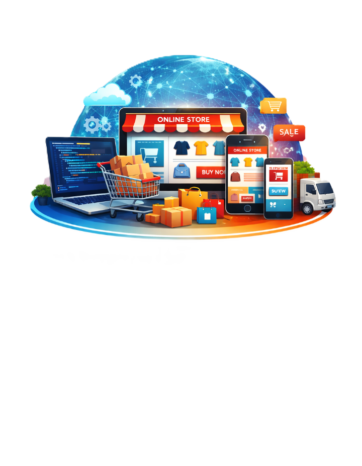 Kagzi Infotech e-commerce solutions illustration